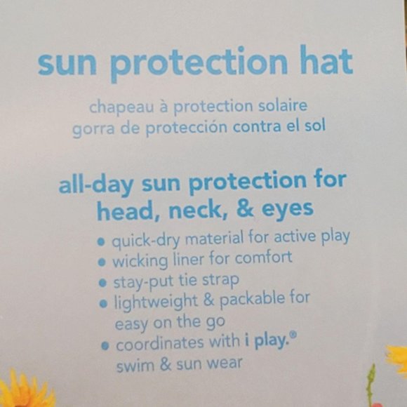 I Play Bucket Sun Hat 2T-4T Aqua Surfboard - Picture 8 of 10